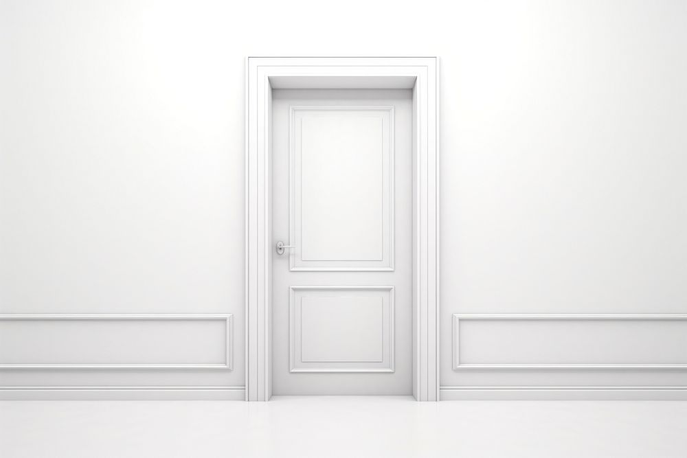 White door architecture protection. AI generated Image by rawpixel.