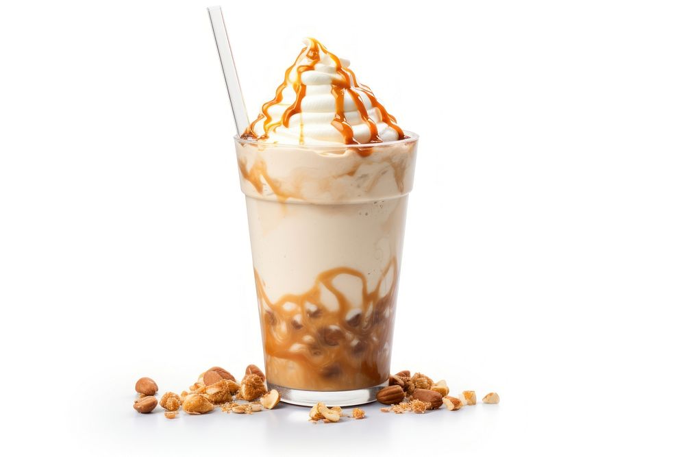 Frappe drink dessert sundae cream. AI generated Image by rawpixel.
