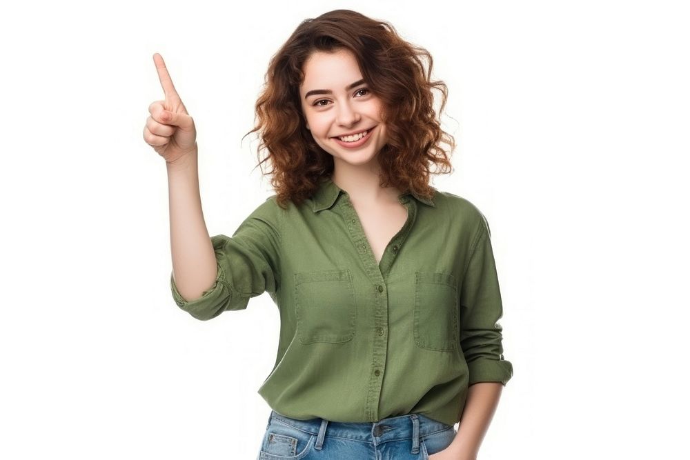 Teenager finger smile adult. AI generated Image by rawpixel.