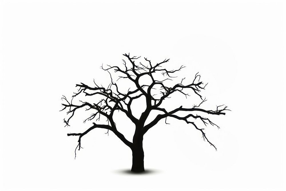 Halloween tree silhouette plant black. AI generated Image by rawpixel.