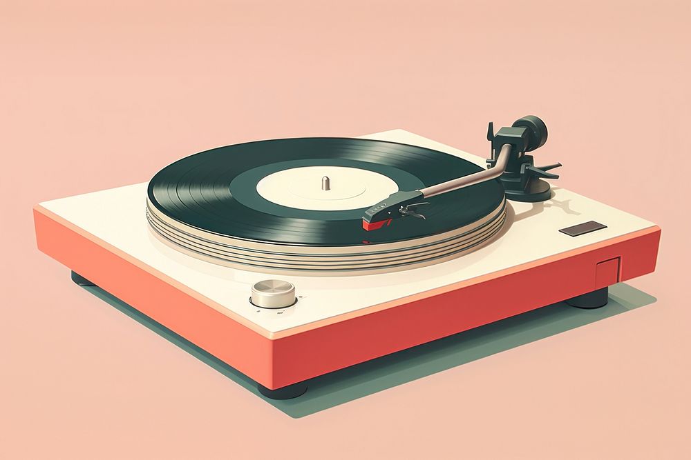 Vintage vinyl player electronics gramophone technology. AI generated Image by rawpixel.