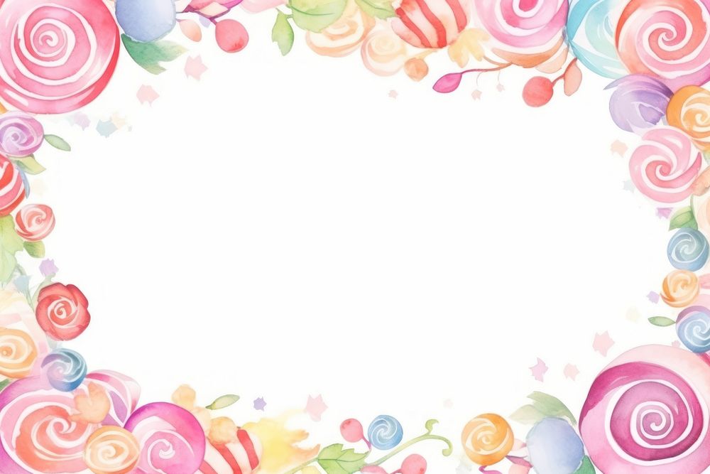 Candy frame backgrounds pattern white background. AI generated Image by rawpixel.