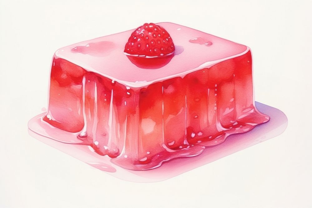 Jelly frame dessert berry fruit. AI generated Image by rawpixel.