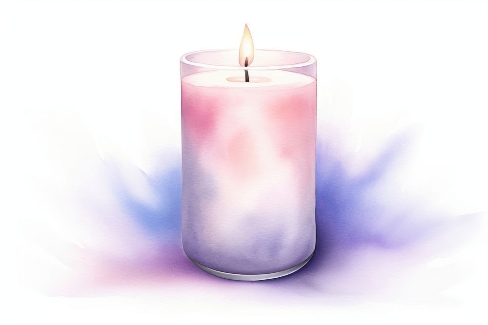 Candle white background freshness lavender. AI generated Image by rawpixel.