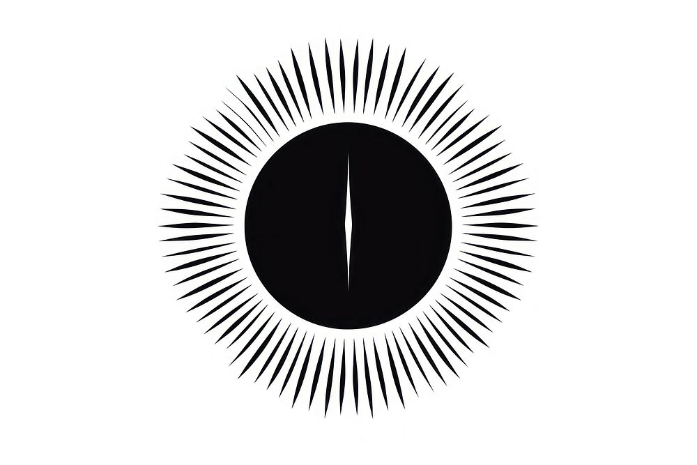 Eclipse icon symbol black line. AI generated Image by rawpixel.