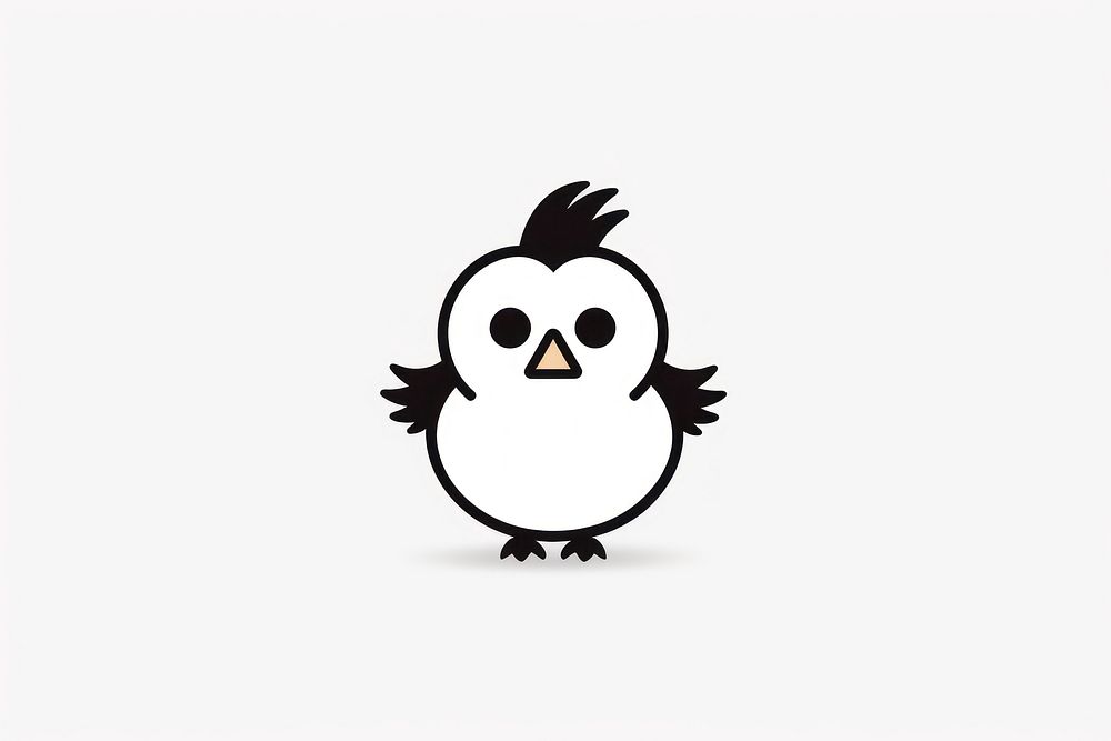 Chick animal white line. AI generated Image by rawpixel.