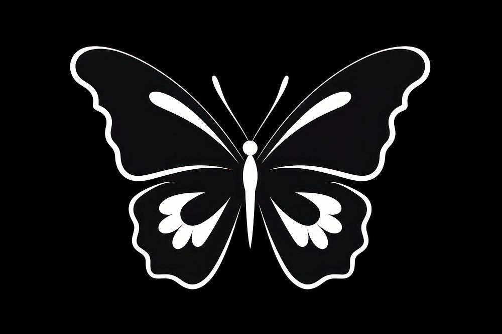 Small butterflies butterfly black white. AI generated Image by rawpixel.