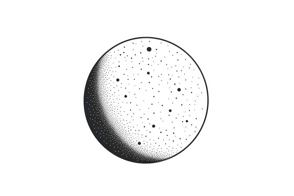 Moon icon sphere white background monochrome. AI generated Image by rawpixel.
