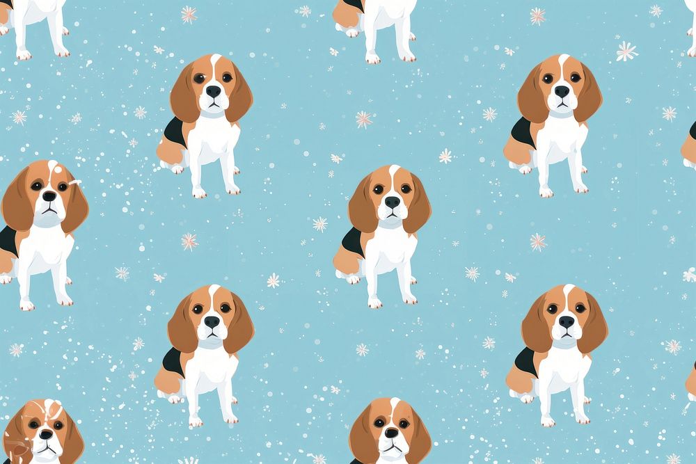 Beagle backgrounds pattern animal. AI generated Image by rawpixel.