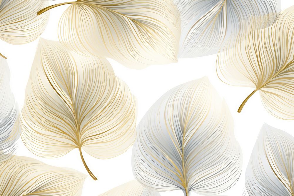 Leaf line art backgrounds pattern plant. AI generated Image by rawpixel.