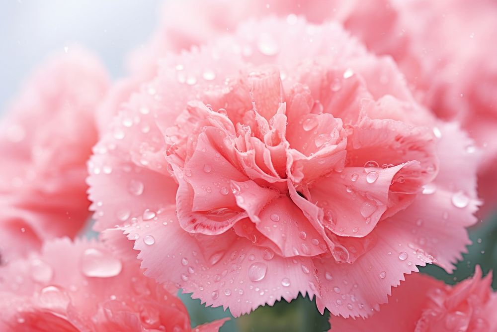 Carnation flower blossom plant rose. AI generated Image by rawpixel.