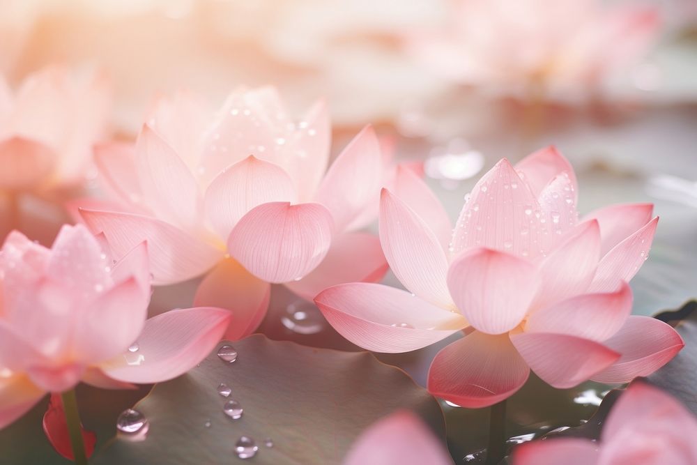 Lotus flower blossom petal plant. AI generated Image by rawpixel.