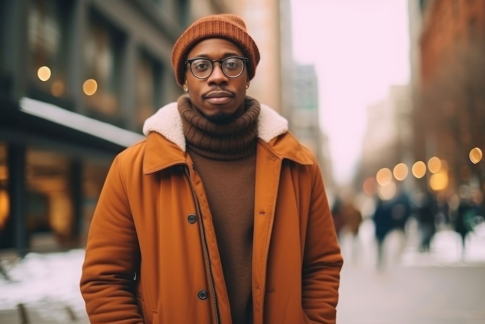 African american man glasses photography portrait. AI generated Image by rawpixel.