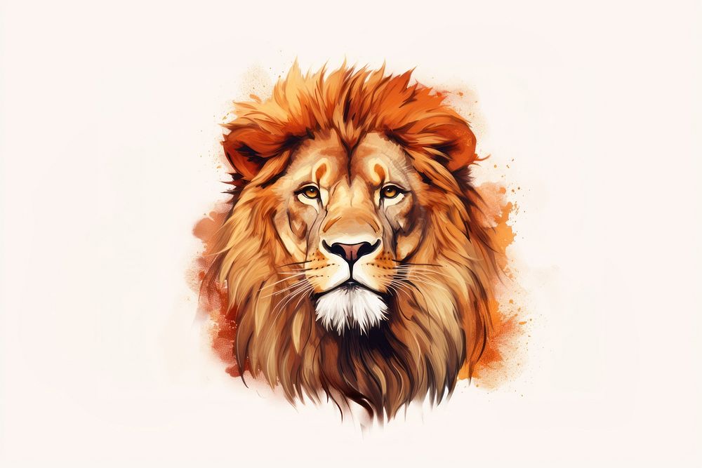 Lion mammal animal representation. AI generated Image by rawpixel.