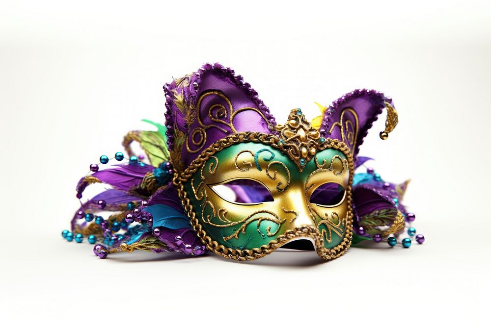 Mardi gras carnival jewelry purple. AI generated Image by rawpixel.