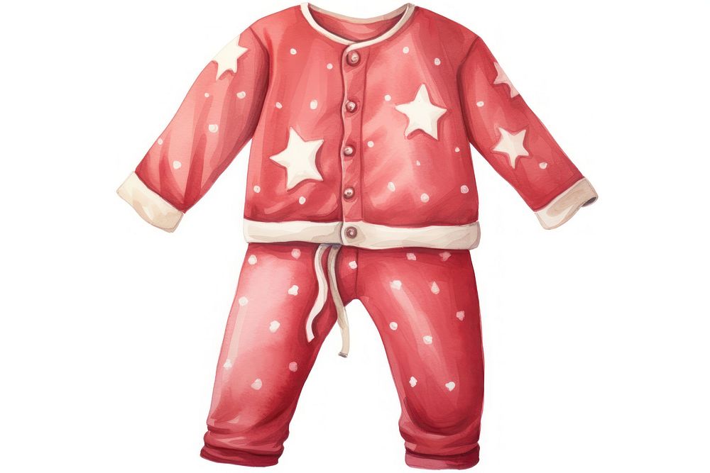 Christmas pajamas red white background outerwear. AI generated Image by rawpixel.