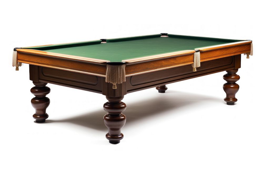 Snooker table furniture white background architecture. AI generated Image by rawpixel.