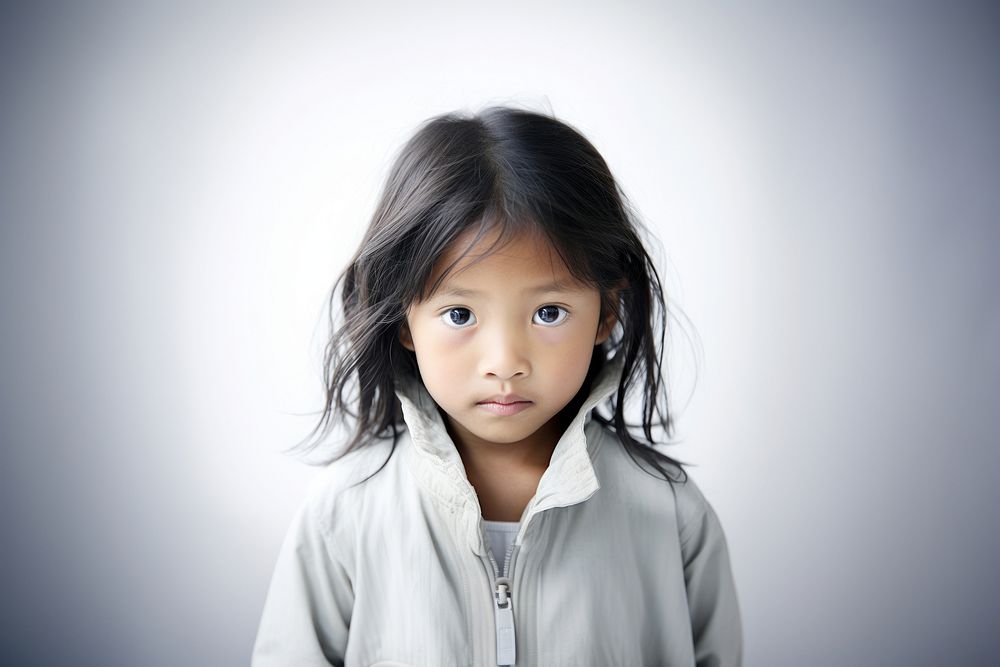 Child portrait photo disappointment. AI generated Image by rawpixel.
