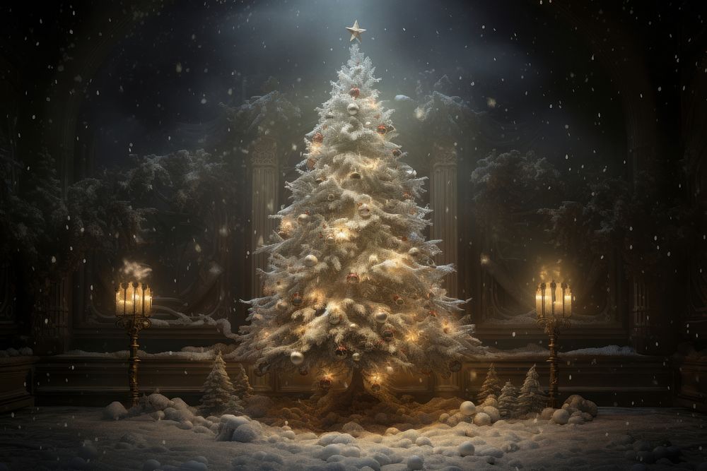 Christmas tree plant spirituality. AI generated Image by rawpixel.
