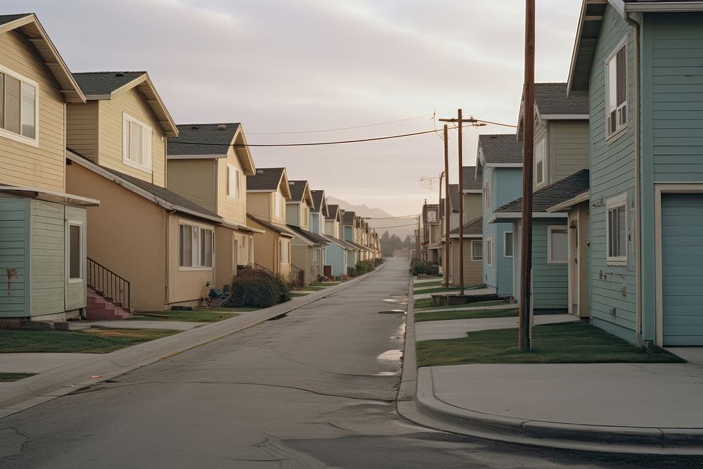 Street of suburban street city road. AI generated Image by rawpixel.