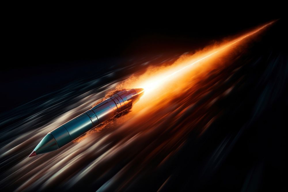 Rocket vehicle speed light. AI generated Image by rawpixel.