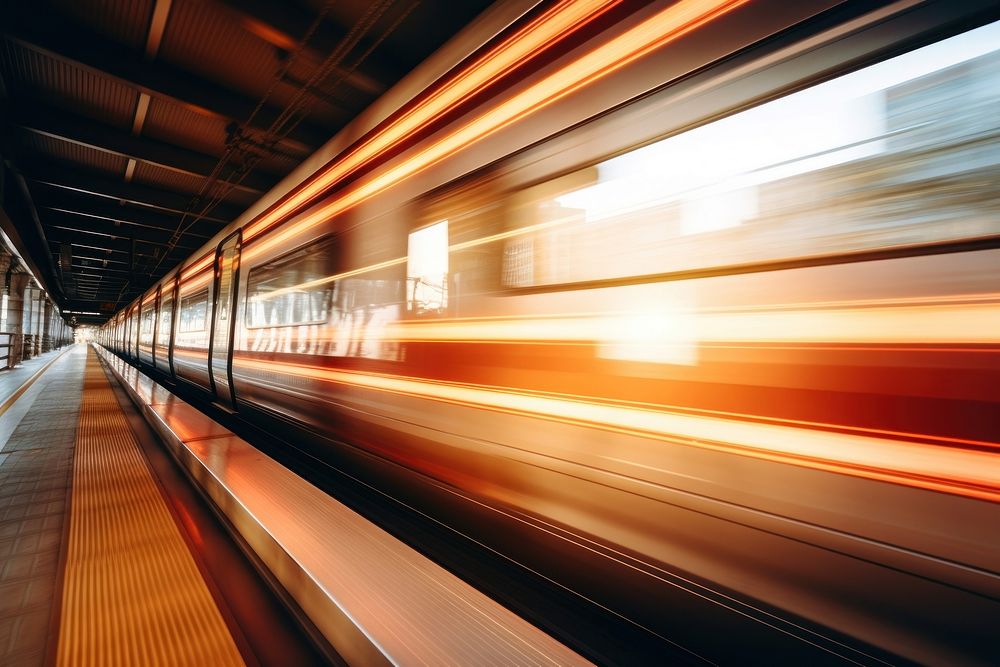 Train vehicle subway speed. AI generated Image by rawpixel.