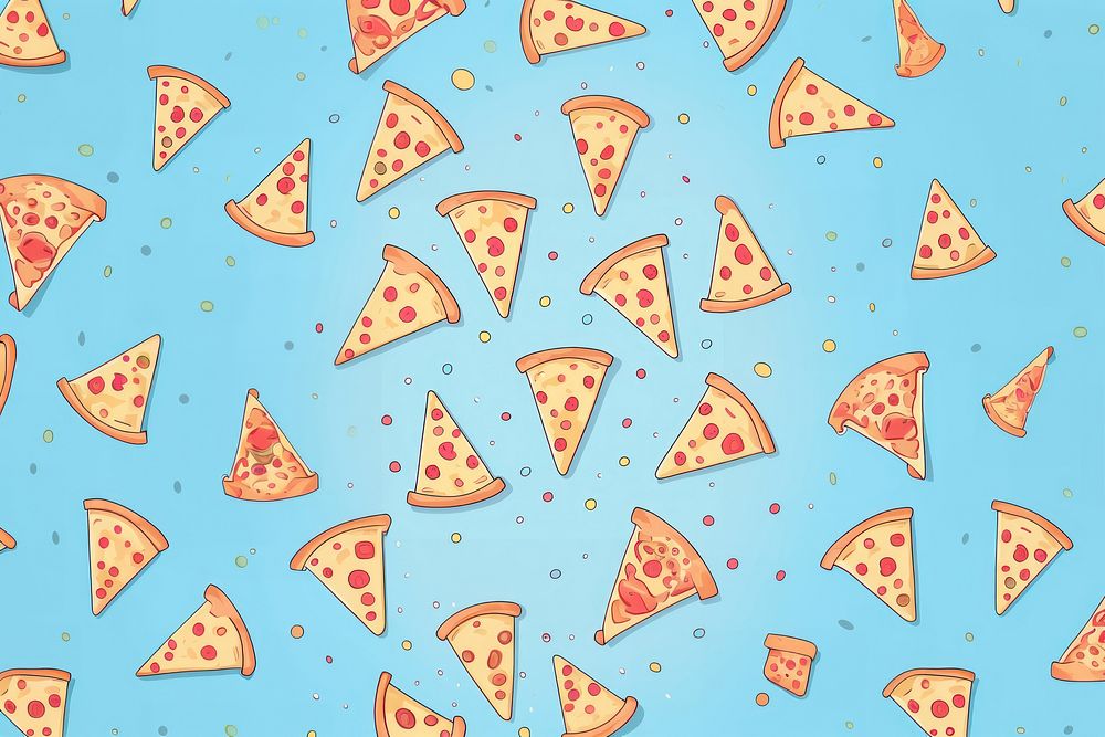 Pizza pattern backgrounds repetition. AI generated Image by rawpixel.