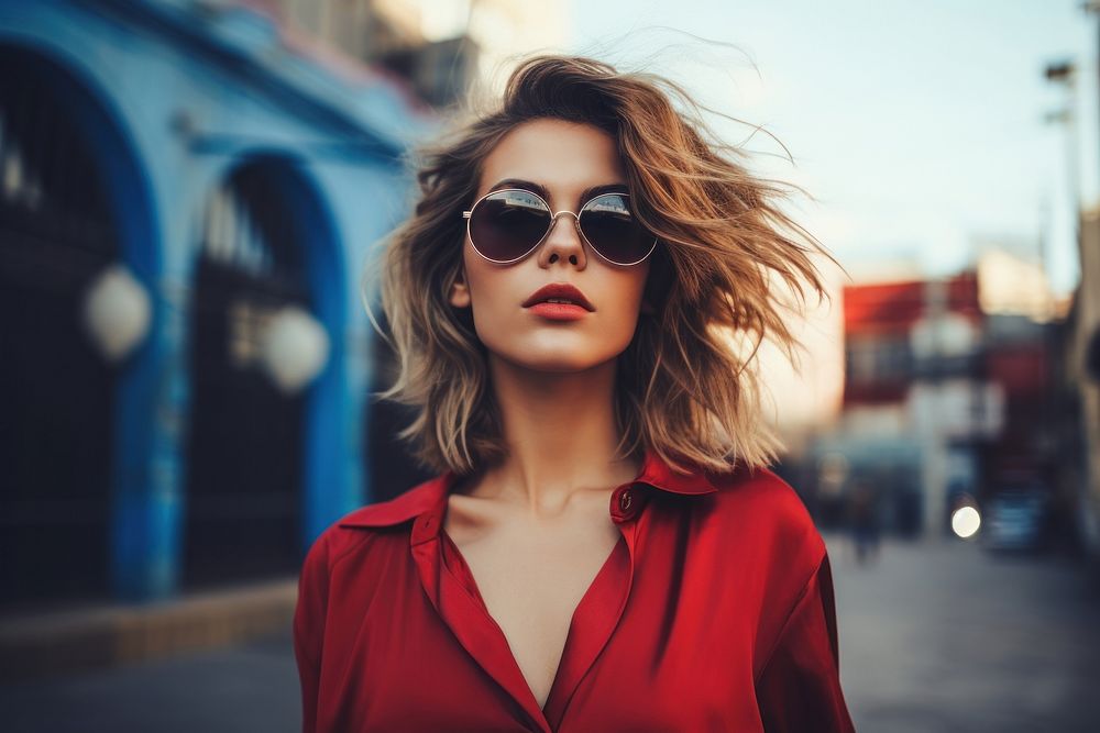 Stylish woman portrait photography sunglasses. | Free Photo - rawpixel