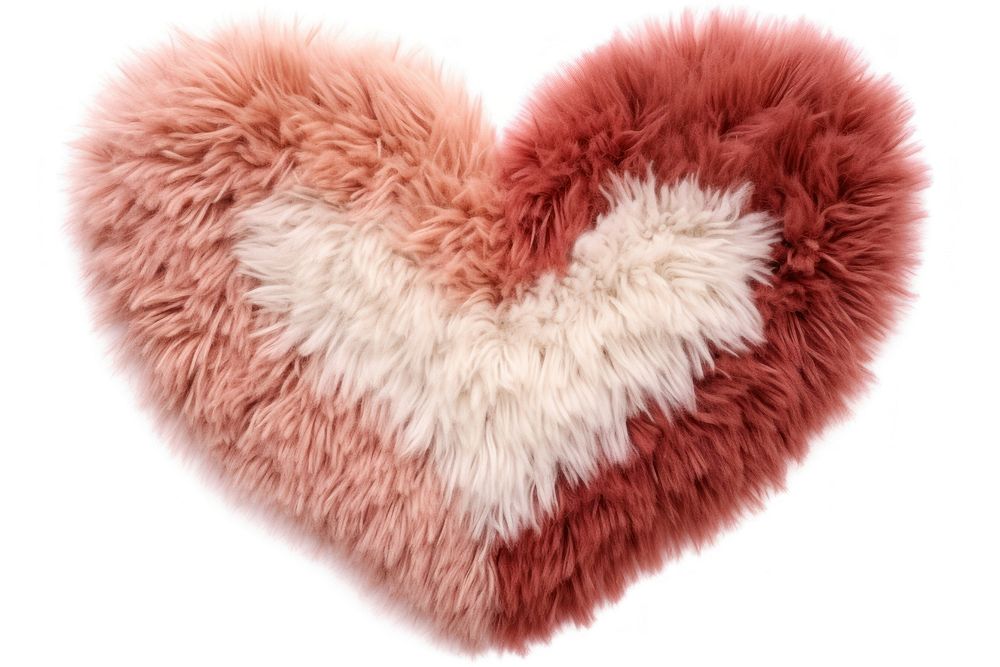 Heart rug white background softness. AI generated Image by rawpixel.