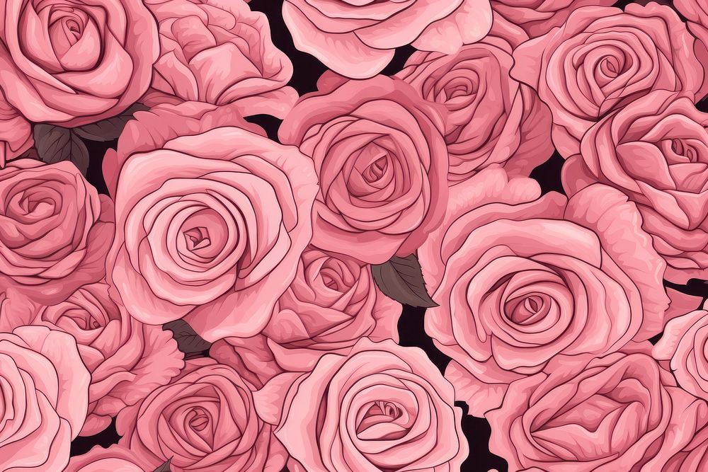 Rose flower backgrounds pattern petal. AI generated Image by rawpixel.