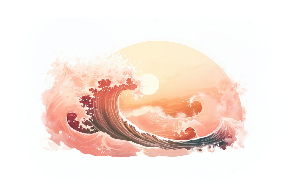 Sea peach creativity graphics. AI generated Image by rawpixel.