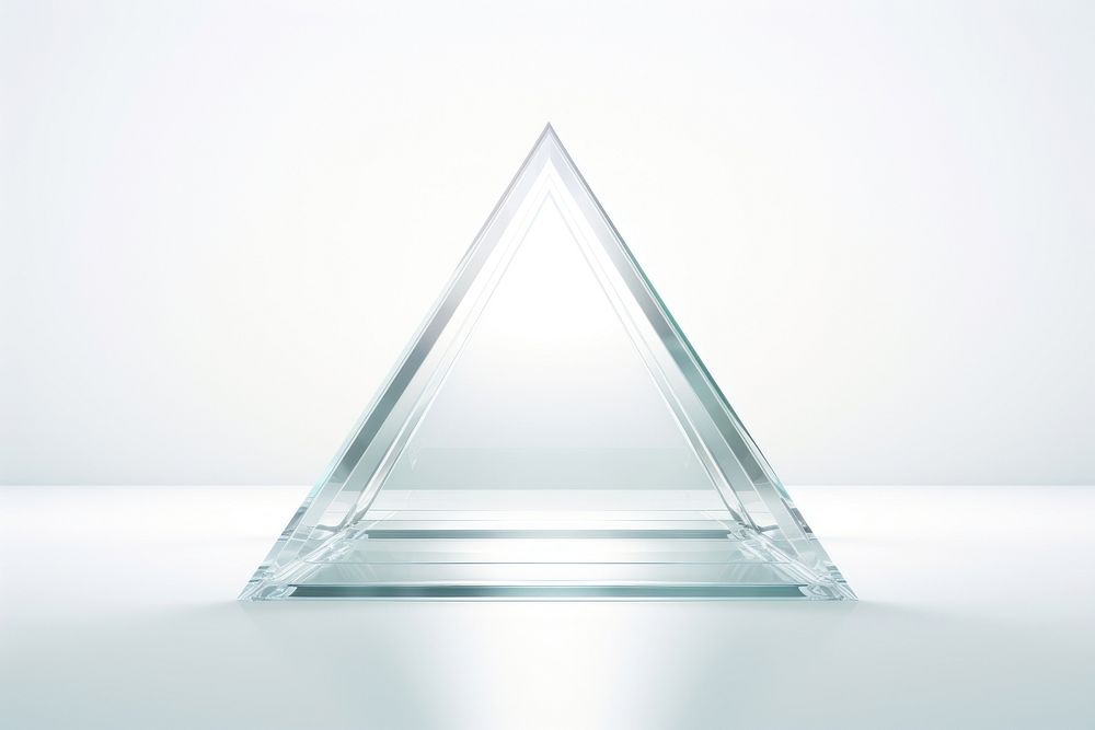 Pyramid lighting glass white background. AI generated Image by rawpixel.