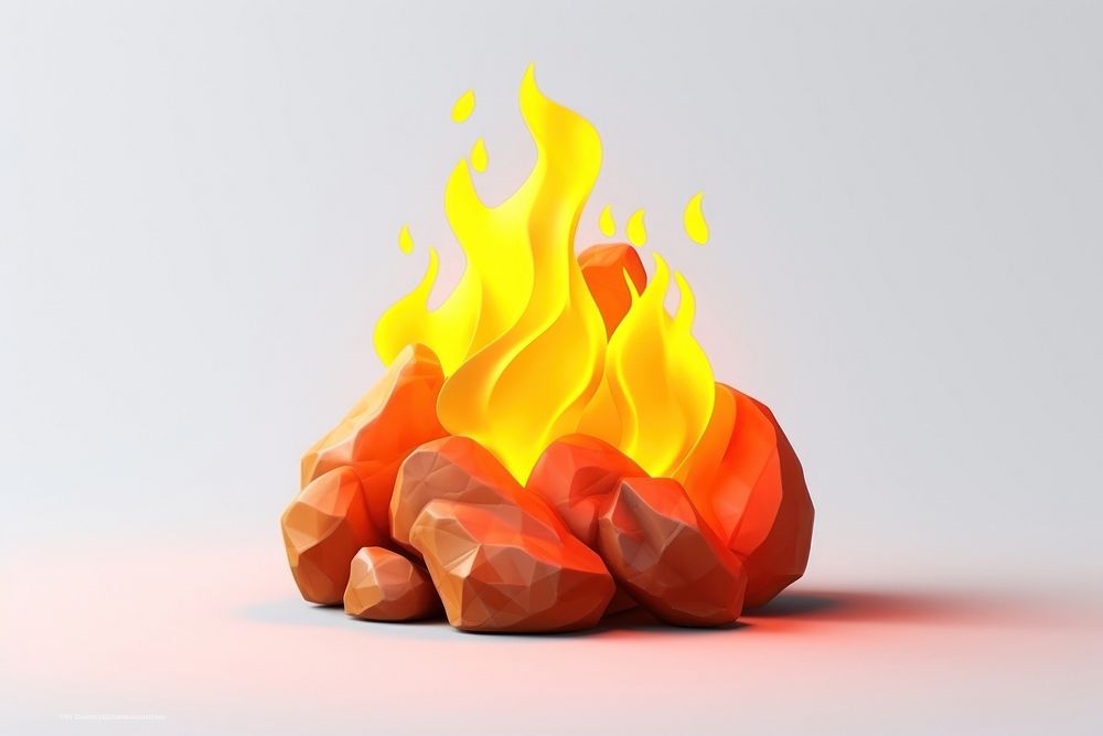Fire fireplace firewood campfire. AI generated Image by rawpixel.
