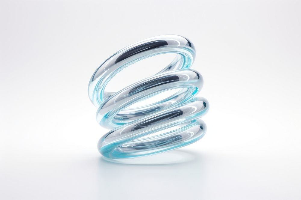 Coil spring shape jewelry spiral glass. AI generated Image by rawpixel.