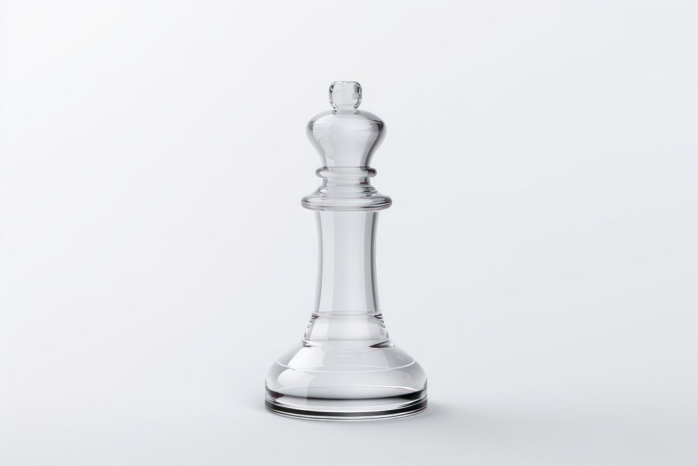 King chess piece transparent glass white background. AI generated Image by rawpixel.