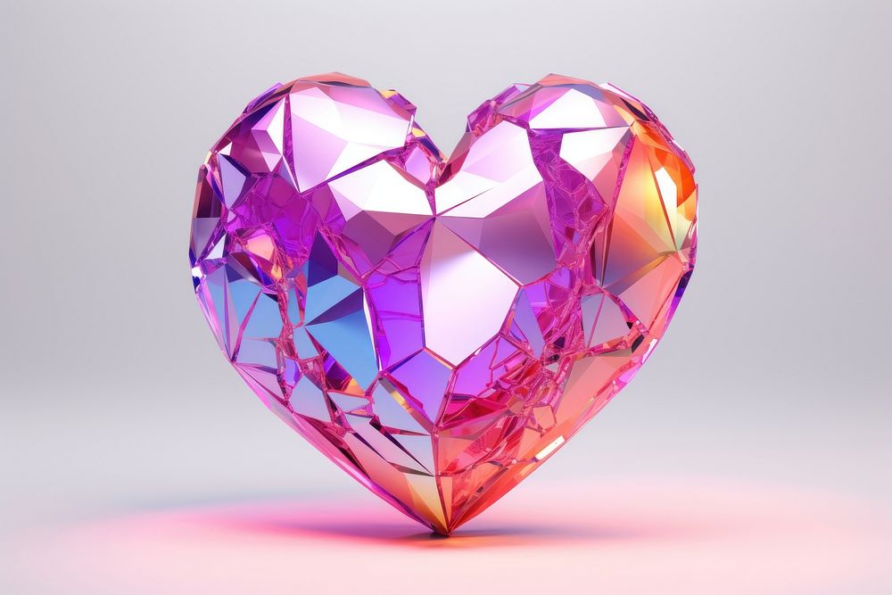 Heart broken gemstone jewelry accessories. AI generated Image by rawpixel.