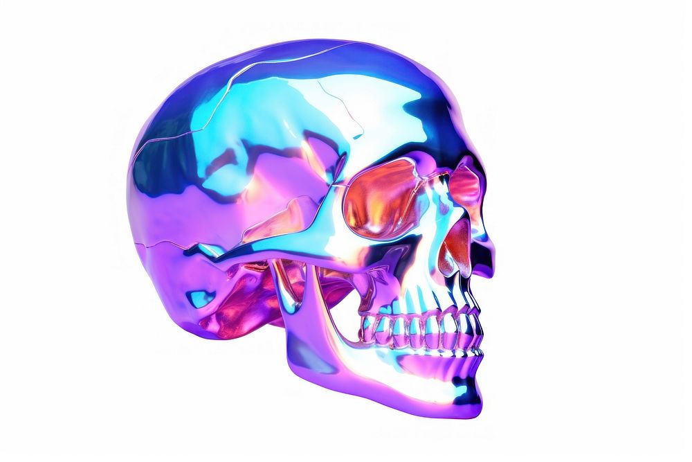 Skull white background clothing biology. AI generated Image by rawpixel.