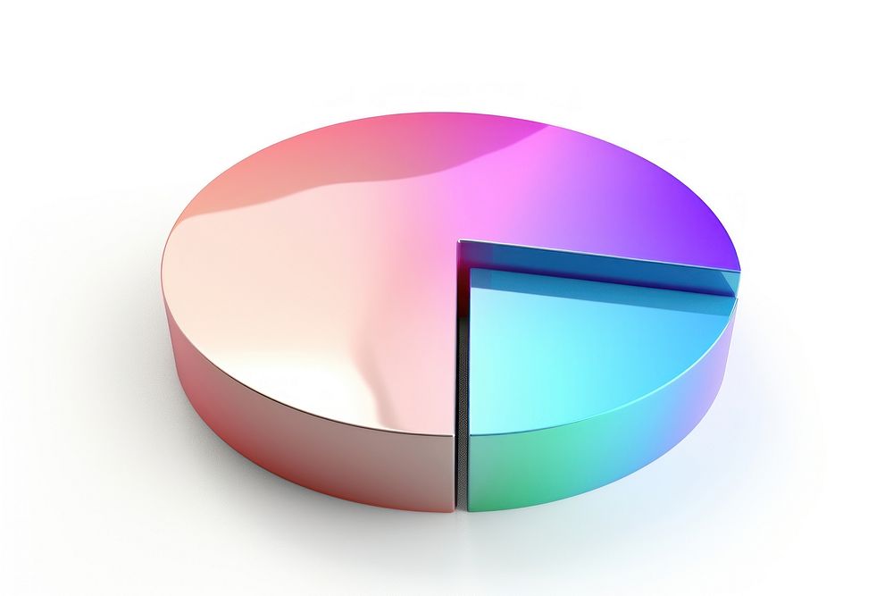 Pie chart shape white background investment technology. AI generated Image by rawpixel.