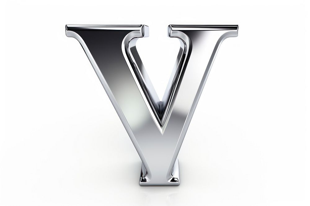 Alphabet V shape text white background symbol. AI generated Image by rawpixel.