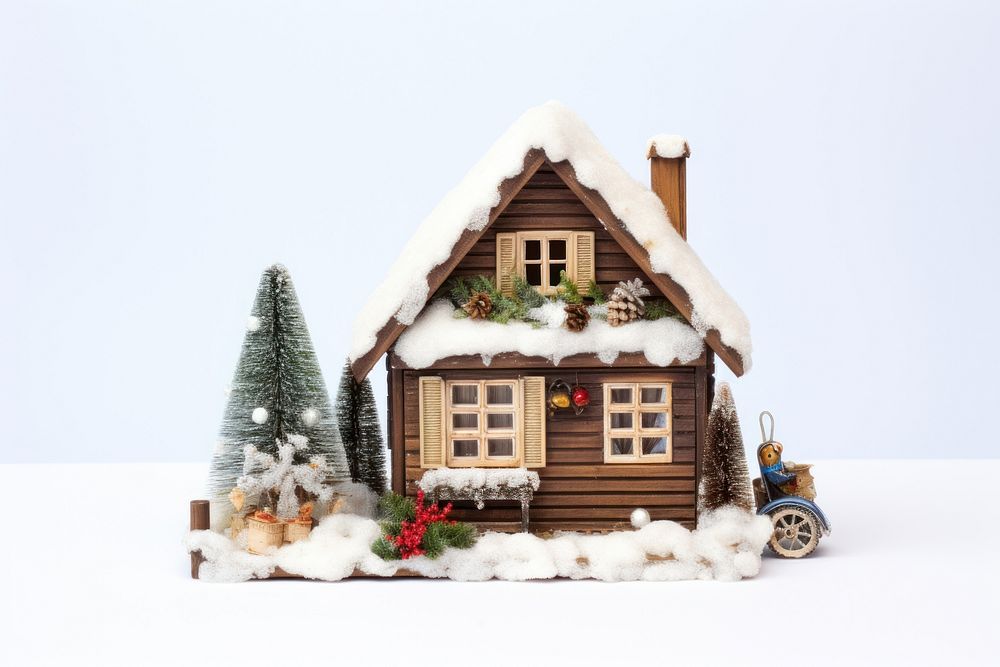Christmas house architecture decoration. AI generated Image by rawpixel.