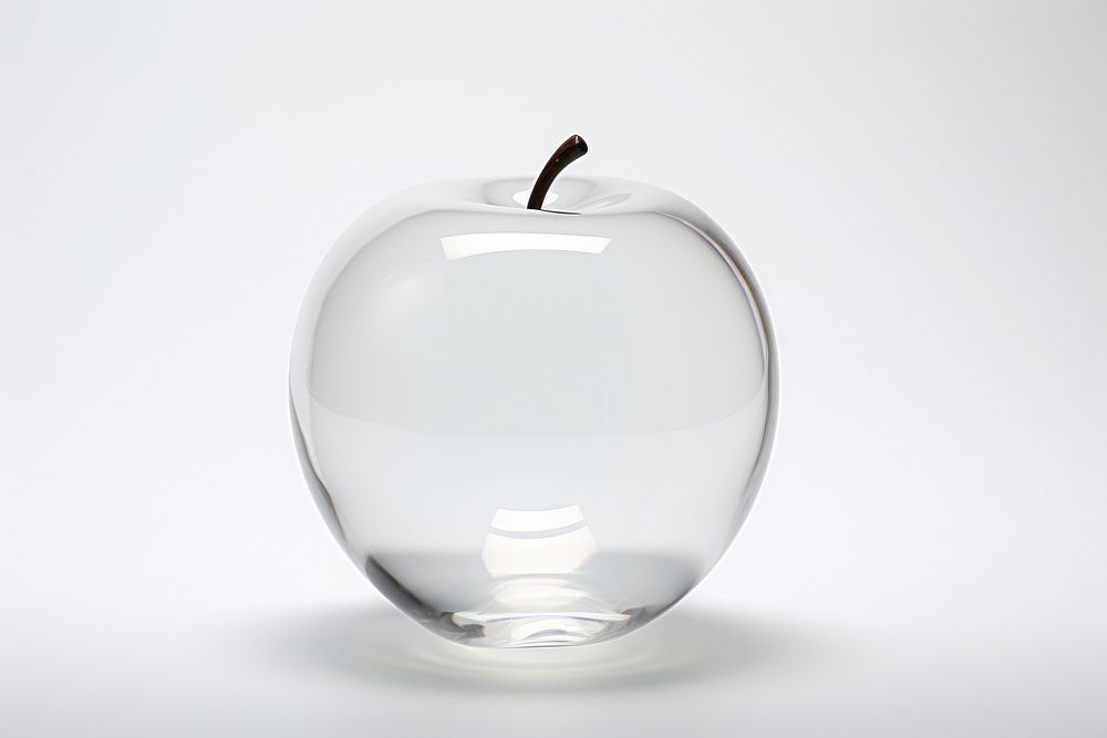 Apple icon glass lighting fruit. AI generated Image by rawpixel.