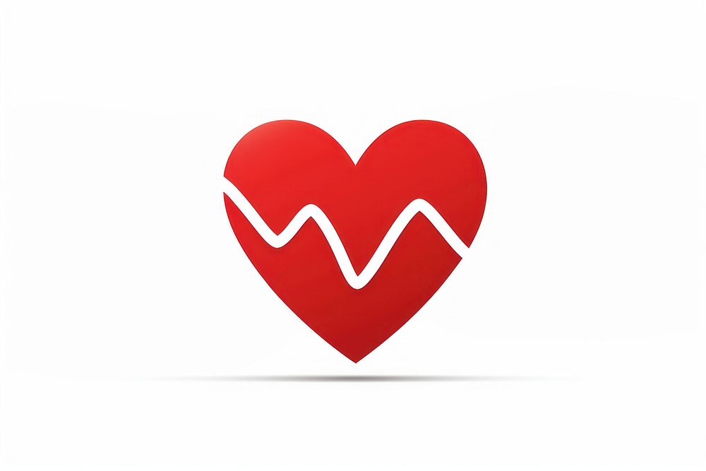 Heart Heartbeat ecg electrocardiogram vector graph wave line symbol white background technology. AI generated Image by…