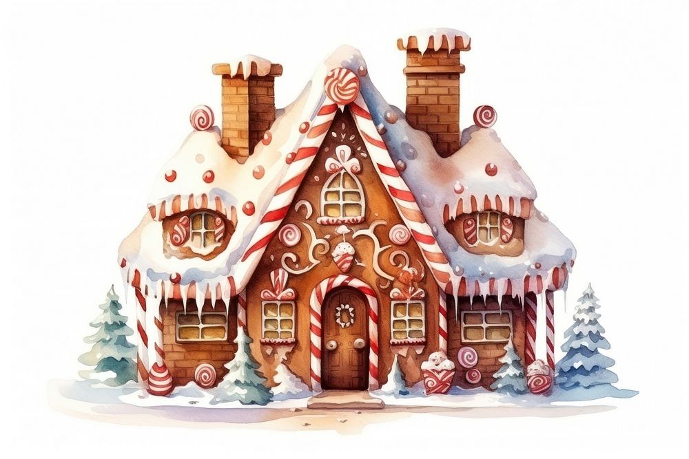 Gingerbread house christmas confectionery architecture. AI generated Image by rawpixel.