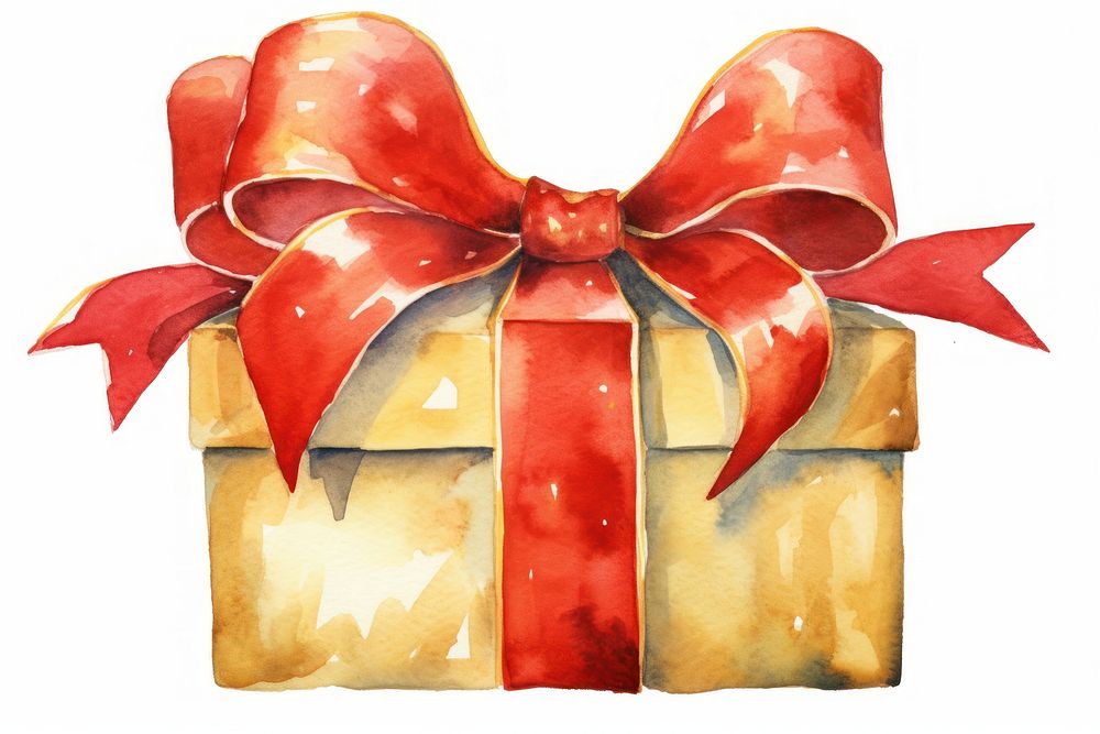 Gift wrapped ribbon red. AI generated Image by rawpixel.