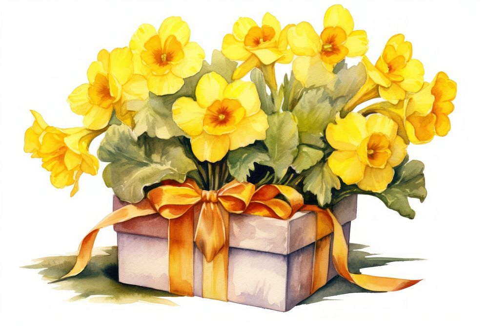 Flower plant gift box. AI generated Image by rawpixel.