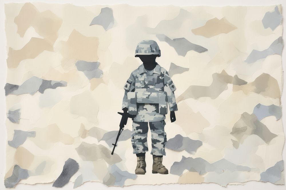 Army military weapon kid. AI generated Image by rawpixel.