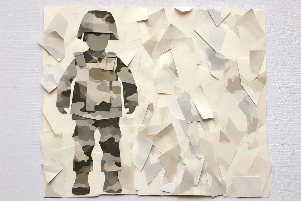Army paper military art. AI generated Image by rawpixel.
