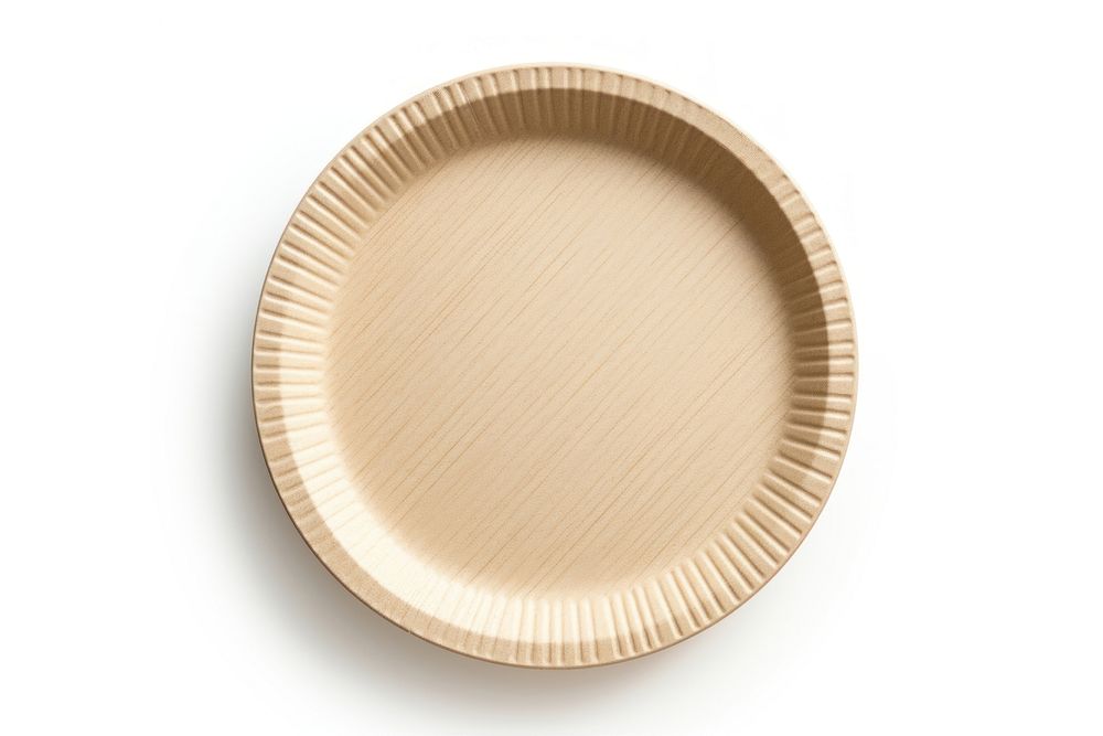 Bagasse Ribbed Plate plate food white background. AI generated Image by rawpixel.