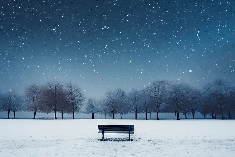 Winter holidays snow furniture outdoors. AI generated Image by rawpixel.
