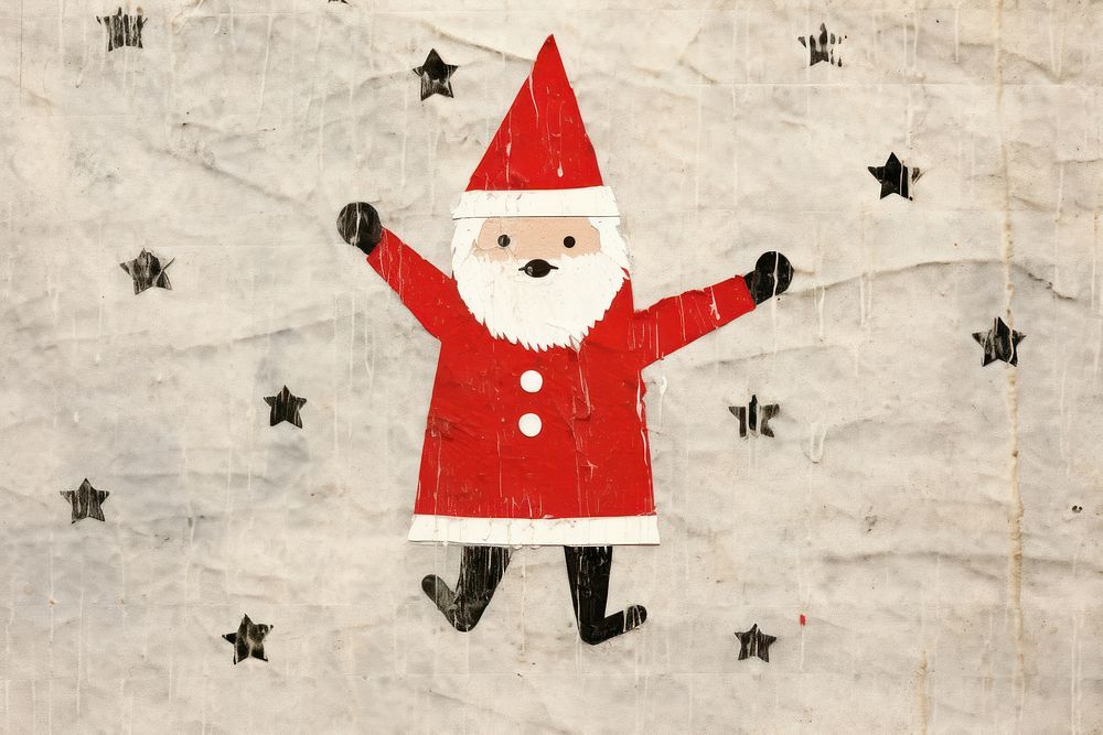 Santa dance backgrounds paper representation. AI generated Image by rawpixel.